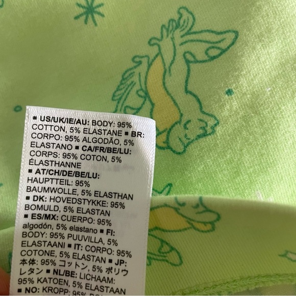 Disney girls Green princess and the frog Patterned Leggings size large 10 - Picture 8 of 9